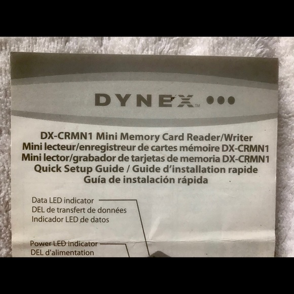 “DYNEX”/DX-CRMN1 MINI MEMORY CARD READER/WRITER... - Picture 2 of 5